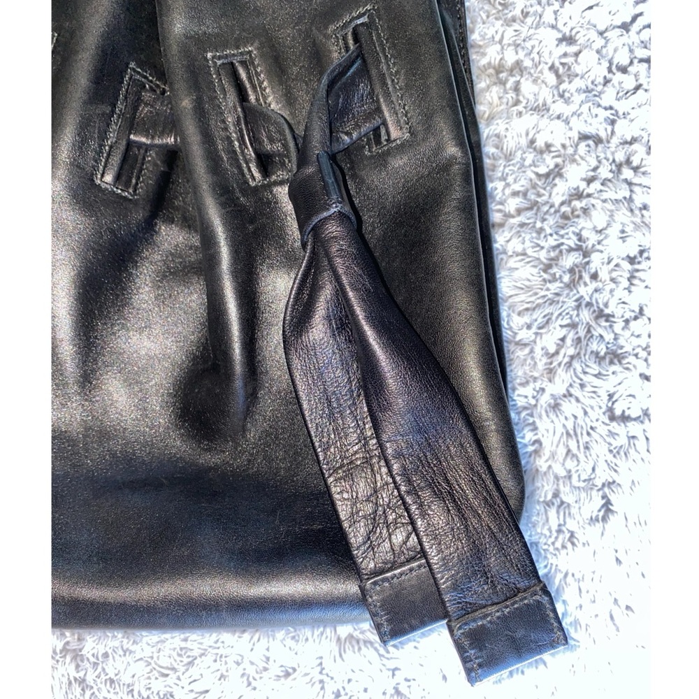 Gucci. 100% Authentic Black Drawstring Satchel Ba… - image 6